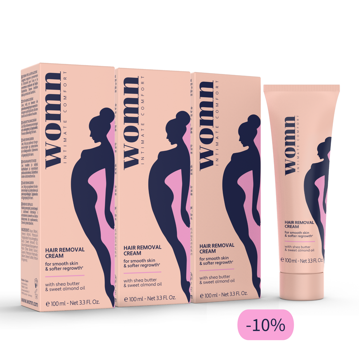 womn Hair Removal Cream - 3 x 100 ml